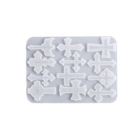 Molde de silicona para pendientes, moldes de epoxi de cristal personalizados, para decoración de collar, colgante, varios estilos, espejo Irregular cruzado