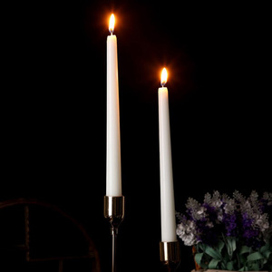 Candele Lunghe Classiche Europee in Paraffina Rossa e Bianca a Forma di Bastoncino per Decorazione Casa e Cena - Product Image 2