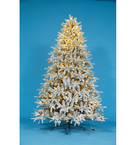 <span class=keywords><strong>Sapin</strong></span> de Noël artificiel floqué vert mélangé avec des feuilles <span class=keywords><strong>LED</strong></span>, pin de Noël pour la décoration intérieure de la maison, des fêtes et des vacances - Product Image 5