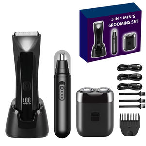 Recortador de vello corporal lavable para hombres, recortador de ingle, depiladora, afeitadora corporal, Kit de Aseo para <span class=keywords><strong>Barba</strong></span>, recortador de vello nasal - Product Image 3