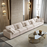Canapé d'angle d'intérieur au design italien Meubles de maison Canapé à couverture amovible Meubles modulaires confortables Canapé nuage