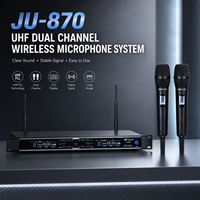 Microphone dynamique sans fil UHF professionnel JINJUE JU870 pour la scène et l'enseignement