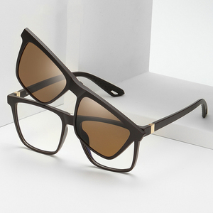 Gafas de sol cuadradas Tr90 con <span class=keywords><strong>Clip</strong></span> magnético para hombre y mujer, anteojos de sol con <span class=keywords><strong>Clip</strong></span>, antiluz azul, elegantes - Product Image 1