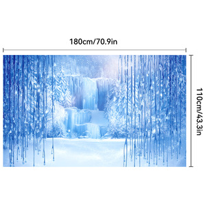 Winter Wonderland Snow Forest Mountain Landscape Backdrop Kid Adult Portrait Photography Background For Home Party Decoration - Product Image 5