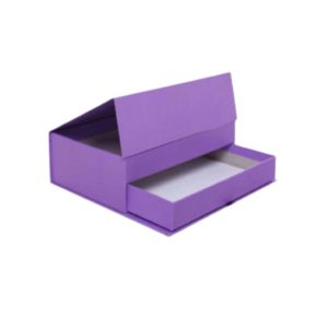SILVER24 Rigid Gift <b>Box</b> Cotton Liner UV Logo High-End Jewelry Packaging Rectangle Ivory Board Magnetic Closure Handle - Product Image 5
