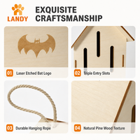 Kit de maison pour chauves-souris en bois DIY, nichoir en tilleul naturel pour jardin extérieur, contrôle des moustiques, habitat décoratif pour insectes