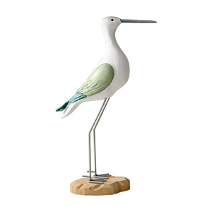 Sculpture d'oiseaux marins en bois, 2 pièces, décoration de maison côtière, ornement, cadeau - Product Image 4