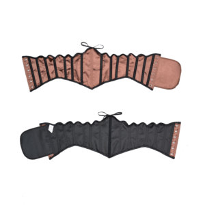 Ceinture mini élégante en satin noir contrastant avec passepoil pour la mise en forme des robes - Product Image 5