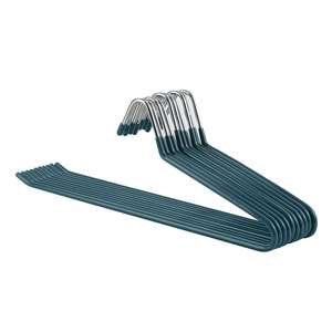 Venta al por mayor de PVC recubierto de ropa mágica pantalones percha ahorro de espacio antideslizante <span class=keywords><strong>ganso</strong></span> con ganchos de Metal para <span class=keywords><strong>el</strong></span> hogar organizador de almacenamiento - Product Image 1