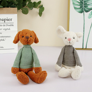 Çocuk sevimli uzun bacaklı hayvan peluş oyuncak 35cm sıcak kalp serisi bebek yumuşak fareler fil tavşan köpek çanta ile paketlenmiş - Product Image 3