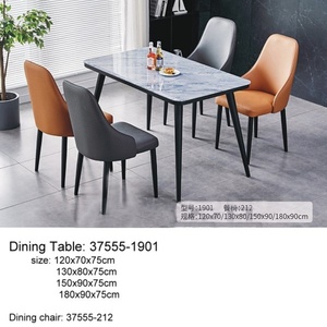 Juego de Muebles de Comedor Metálicos Contemporáneos con Mesa de Patas de Hierro para Uso en Hogares Modernos, Hoteles y Restaurantes - Product Image 6