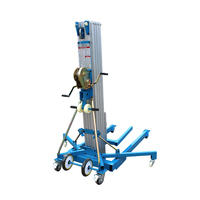 Monte-charge manuel en aluminium de 5 m, capacité de 320 kg, avec rouleaux de glissière
