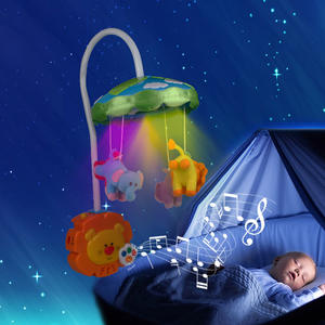 Fatti a mano neonato animale del fumetto della peluche del bambino educativi culla appeso mobile di musica di sonno giocattoli set - Product Image 6