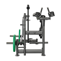 Machine à pédales pour fessiers 100 kg, à pédales pendulaires, pour extensions de hanche à genoux, avec positionnement réglable du pied, à charge par plaques, usage commercial en salle de sport