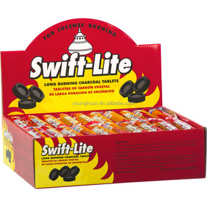 Carbón para Shisha YKS, Redondo, Negro, 33mm*600 Piezas, Encendido Rápido, Tiempo de Combustión de 50-60 Minutos, 3% de Ceniza - Product Image 1