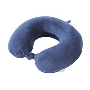 Almohada de Viaje en Forma de U de Espuma Viscoelástica Flying Bear, Soporte Portátil para el Cuello, Color Azul Sólido, Ayuda para Dormir Cómodamente - Product Image 1