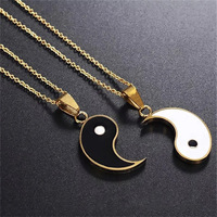 Cadeaux de la Saint-Valentin, meilleur ami, 1 paire de colliers Tai Chi, collier avec pendentif Yin Yang pour couple, bijoux