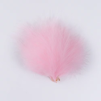 100pcs Qualität Flauschige Truthahn federn Bulk Hellrosa Marabu Feder Diy Hochzeits dekor Fliegen binden Material Handicrafts7-12cm