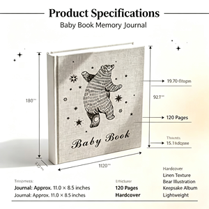 Libro de Dinero para Bebés, Diario con Encuadernación Perfecta, Tapa Dura con Relieve, Libro Infantil con Cubierta de Cartón, Impresión en Papel para Set de Caja - Product Image 5