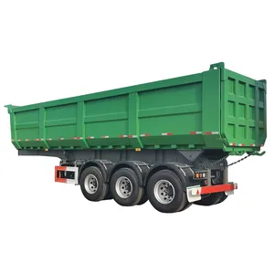 Lage Prijs Fabriek Directe Verkoop Heavy Duty U Type 3 4 6 Assen Einde Dump Truck Oplegger Dump Oplegger