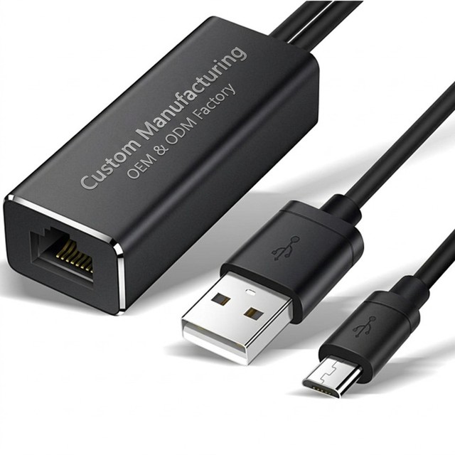 1M Length Micro USB Cable to RJ45 10 100Mbps USB 2 0 Lan Ethernet Network Card Adapter External