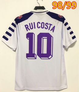 1992 93 95 96 98 99 <span class=keywords><strong>BATISTUTA</strong></span> RUICOSTA Retro Jersey Camisa conmemorativa Florencia Venta al por mayor - Product Image 2