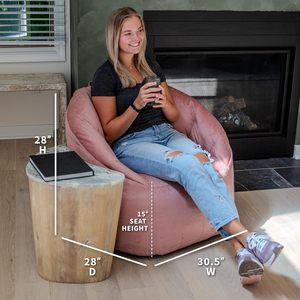 <b>Bean</b> <b>Bag</b> Chair Luxurious Velvet Ultra Soft Fur for Adults Plush Lazy Sofa with Fluffy Removable Sponge - Product Image 6