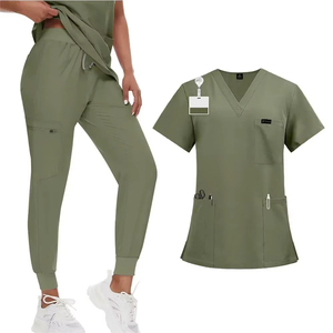 Nuevo Estilo de Uniformes Quirúrgicos para Hospitales y Salones de Belleza, Conjuntos Unisex con Estampado OEM, Transpirables y Holgados - Product Image 2