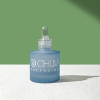 Üretici fantezi kozmetik damlalık şişe 30ml kalın alt özü cam şişe Amber temizle Serum cilt bakımı ambalaj