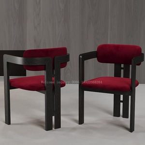 Materiale di buona qualità europea in legno massiccio sala <span class=keywords><strong>da</strong></span> pranzo ristorante prato <span class=keywords><strong>cucina</strong></span> balcone in legno rosso <span class=keywords><strong>sedie</strong></span> <span class=keywords><strong>da</strong></span> pranzo con braccio - Product Image 5