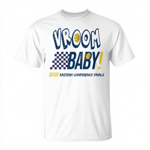 Camiseta de los Pacers Vroom Baby de la Final de la Conferencia Oriental 2025 - Product Image 1