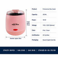 Chauffe-cire professionnel Wax Pro, température réglable, chauffe rapide, certifié CE FCC RoHS ISO, 3 couleurs, OEM ODM