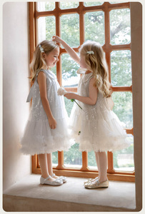 Nuevo Producto, Vestido de Princesa con Estrellas para Niñas, Primavera-Verano, Vestido de Alta Gama para Actuaciones de Piano - Product Image 5