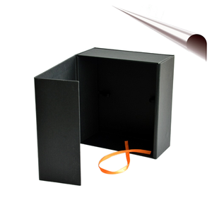 Caja de Regalo Plegable Negra Personalizada para Cosméticos, Empaque Plegable para Crema Facial con Relieve UV y Diferentes Pesos Disponibles - Product Image 6