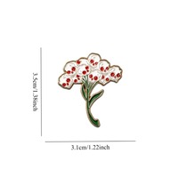 Broche Fleur Crâne Émaillée, Épingle de Revers Bouquet Squelette Gothique, Badge Décoratif Punk pour Sac à Dos Vêtements Bijoux Cadeau