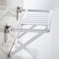 Sièges de douche pliants muraux au design moderne, antidérapants, en acier inoxydable + ABS, jaune/blanc, chaises de sécurité de haute qualité pour personnes âgées