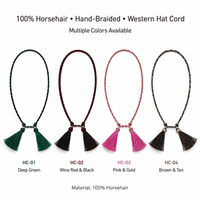Bandes de chapeau en crin de cheval naturel de haute qualité, gaufrées, tissées à la main/tressées à la machine, largeur personnalisable, pour chapeaux de cowboy western, femmes et hommes