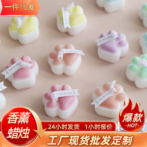 Vela perfumada con aroma a pata de gato, vela de parafina novedosa para decoración de dormitorio - Product Image 5