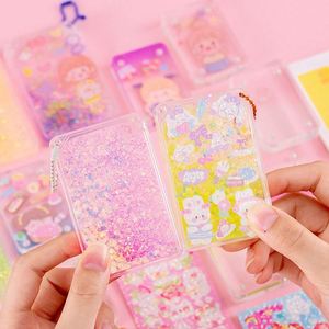 No MOQ <b>Custom</b> Shaker Acrylic <b>Keychain</b> Anime Quicksand Charms Boba Liquid <b>Keychain</b> UV Printed Zinc Alloy <b>Keychain</b> - Product Image 6