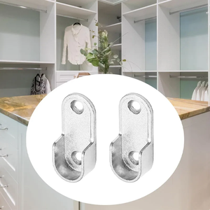 Soporte de fijación para barra de ropa, ranura para riel de armario, utilizado para armarios, accesorios de ferretería - Product Image 5