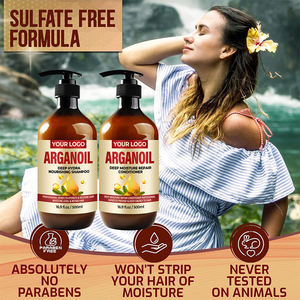Shampooing et après-shampoing à l'huile d'argan bio Greenlem, formule concentrée anti-frisottis pour tous types de cheveux, unisexe, marque privée - Product Image 2