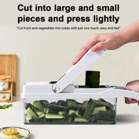 Hotseller 22-in-1 multifunctionele voedselsnijder, -snijmachine, -saladegereedschap, -groentesnijder, -hakker voor groenten en fruit