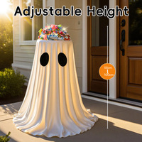 Décorations d'Halloween : Grand support lumineux en forme de fantôme pour bonbons, décoration fantôme mignonne, porte-sucreries pour la fête d'Halloween