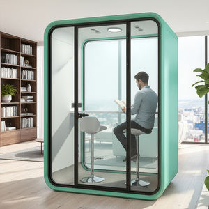 Cabina telefónica para reuniones, cabina acústica insonorizada para estudio, oficina, cabina <span class=keywords><strong>de</strong></span> grabación, cabina <span class=keywords><strong>de</strong></span> trabajo silenciosa moderna a prueba <span class=keywords><strong>de</strong></span> sonido - Product Image 5