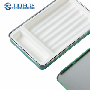 Sustainable High-End Airtight Child Proof Cr Tins Box Cigarette Case Airtight Child Proof Lock Luxury Square Tins