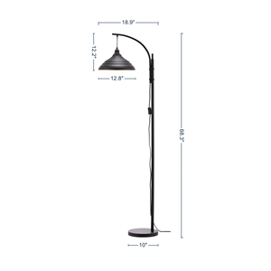 Stock en entrepôt aux États-Unis, livraison directe, lampadaire arqué de 68,3 pouces - Product Image 2