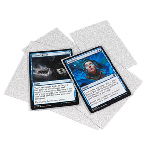 Protège-cartes <span class=keywords><strong>en</strong></span> polypropylène mat avec paillettes argentées, taille personnalisée, sans acide, pour MTG, PKMN, YGO, TCG - Product Image 1