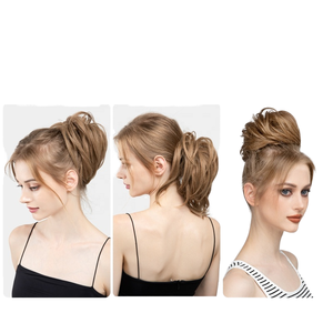 <span class=keywords><strong>Chignon</strong></span> bouclé en vrac pour mariage, <span class=keywords><strong>chignon</strong></span> de <span class=keywords><strong>cheveux</strong></span> naturel et moelleux, <span class=keywords><strong>cheveux</strong></span> artificiels bouclés - Product Image 4