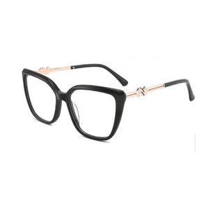 ユニセックスハイエンドアセテート眼鏡ユニークな長方形デザインブルーライトフィルタリング厚いレンズ快適強化長方形フレーム - Product Image 2