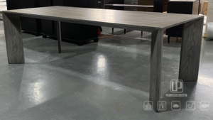 Ensemble de table à manger de style américain de haute qualité, 6 places, table à manger simple et moderne en bois massif gris frêne - Product Image 5